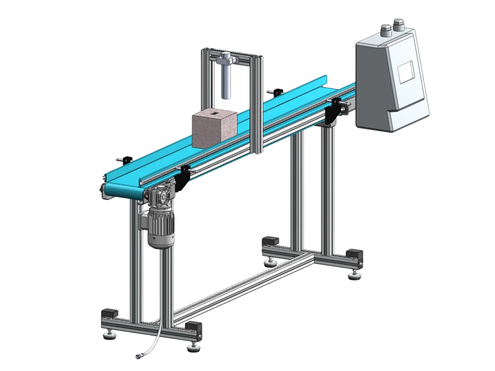 İnkjet Konveyör 200 × 2000 mm – Mavi PU Bant